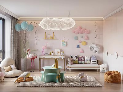 Modern Children's Room 3d model