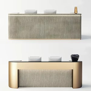 Modern Reception Desk Front Desk 3d model