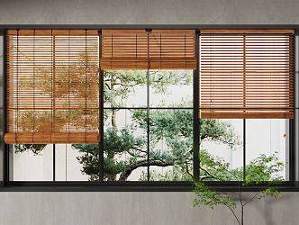 New Chinese Bamboo Blinds Venetian Blinds 3d model