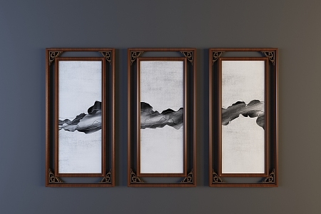 New Chinese Hanging Paintings 3d model