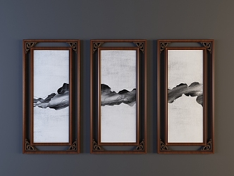 New Chinese Hanging Paintings 3d model