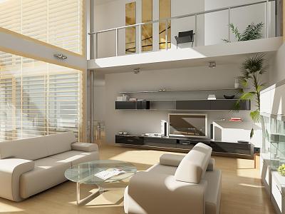 Modern Duplex Living Room Villa Casual Living Room model