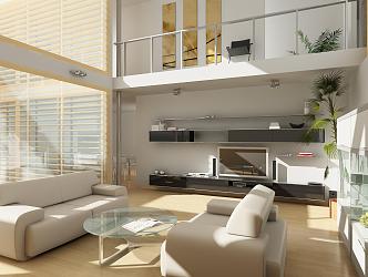 Modern Duplex Living Room Villa Casual Living Room 3d model