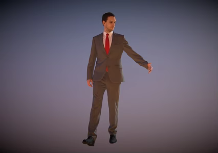 Business Suit Men Gentleman 3d model