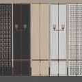 CCD Hotel Screen Partition Combination Hollow Screen Wall Lamp 3d model