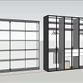 Modern Wardrobe Design With Glass Doors Multiple Shelves And Hanging Rods
