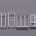 modern sliding window 3d model