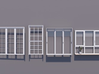 modern sliding window 3d model