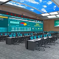 modern command center 3d model
