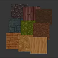 Various Decorative Material Samples With Diverse Textures And Colors For Interior Design 3d model