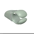 Light Green Handheld Massager With Small Bumps And Ergonomic Design For Care