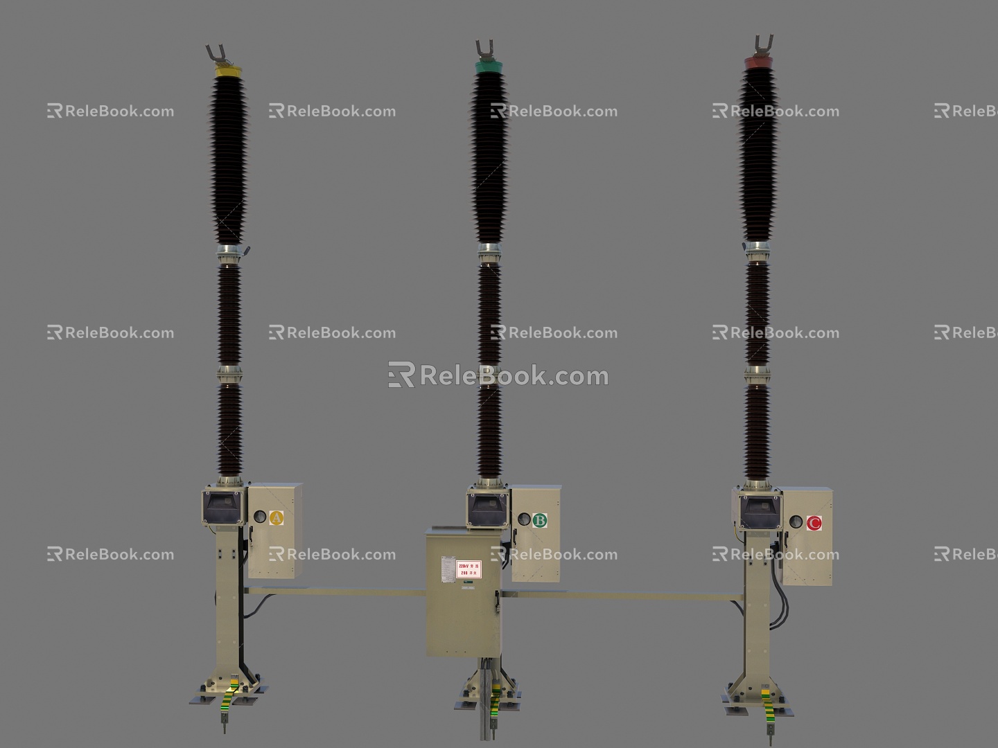 high voltage circuit breaker circuit breaker 3d model