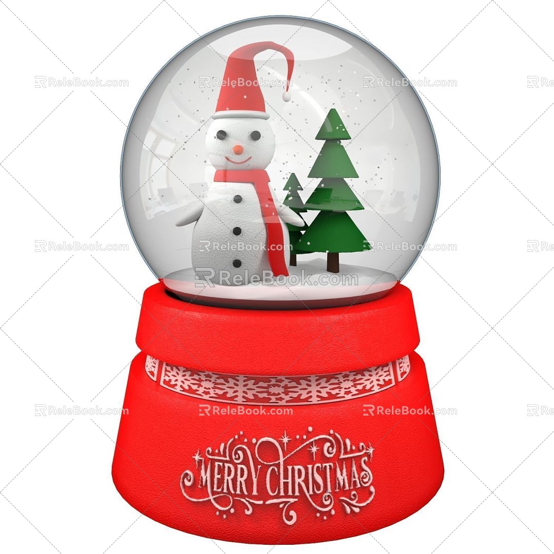 Modern Christmas decorations 3d model