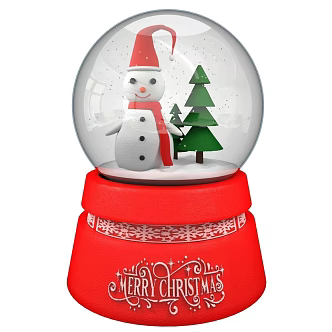 Modern Christmas decorations 3d model