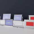 Multiple Modern Television Models With Screen Displays On Metal Stands 3d model