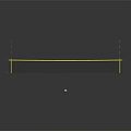 High Quality Badminton Net With Yellow Frame Support Posts And Shuttlecock