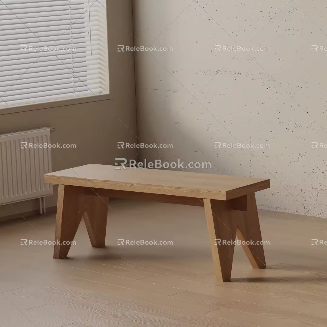 Modern shoe changing stool 3d model
