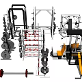 Fitness Equipment Collection Featuring Barbells Dumbbells Weight Racks Training Benches And Machines