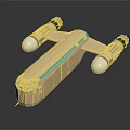 Futuristic Beige Military Vehicle With Twin Large Engines And Blue Stripes