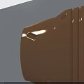 Copper Colored Swing Door With Decorative Holes Metal Construction For Modern Interior Applications