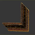 Wooden Picture Frame Corner Detail With Vintage Wood Grain And Glossy Finish