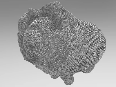 Decorative Ornament Set With 3D Woven Texture Lion Sculpture Grid Pattern Design 3d model