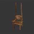 Classic Wooden Leisure Chair Design With High Backrest And Armrests Structure