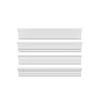 White Decorative Molding Components In Various Styles For Architectural Decoration