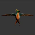 Stunning Hummingbird With Vibrant Colorful Plumage Long Beak And Graceful Tail Feathers