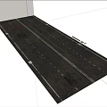 Road Infrastructure With Asphalt Pavement White Traffic Lane Markings And Dividers