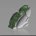 Comfortable Modern Green And White Massage Chair With Ergonomic Design And Soft Padding