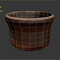 Artistic Ceramic Bowl with Intricate Traditional Geometric Carving Design in Reddish Brown