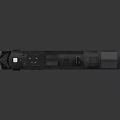 Vintage Black Diesel Train Locomotive 3D Model With Metal Railings And Steps