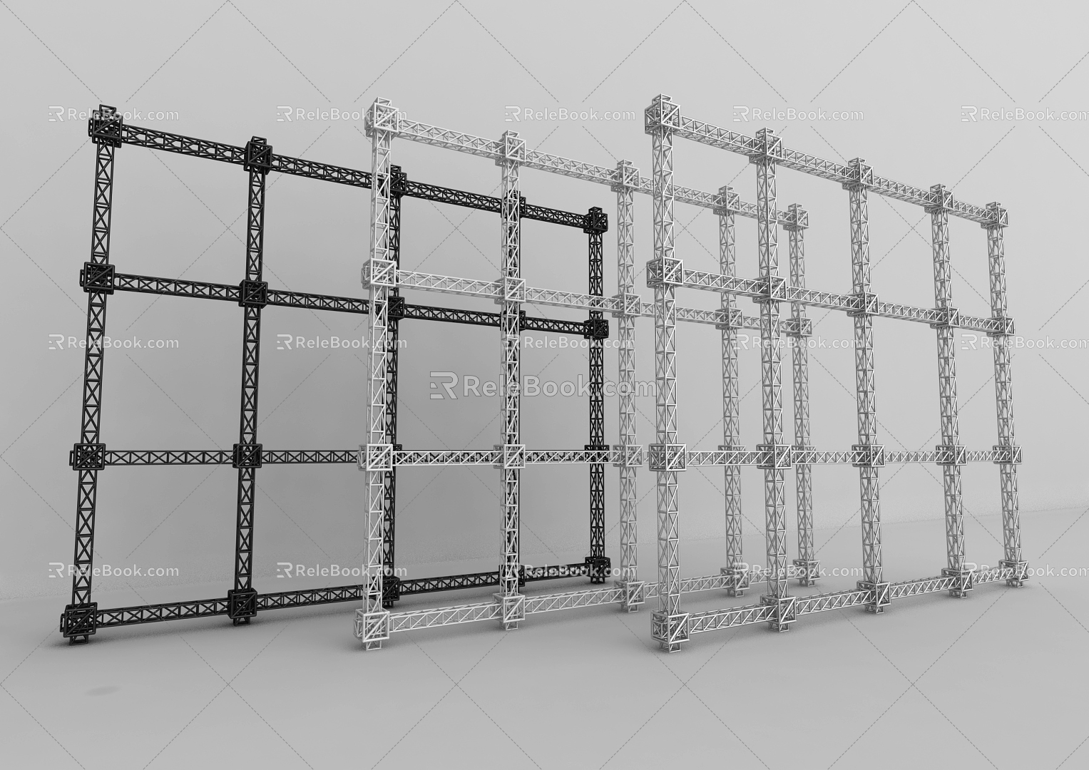 Modern light frame steel frame profile support truss grid frame spotlight TRUSS frame scaffold 3d model