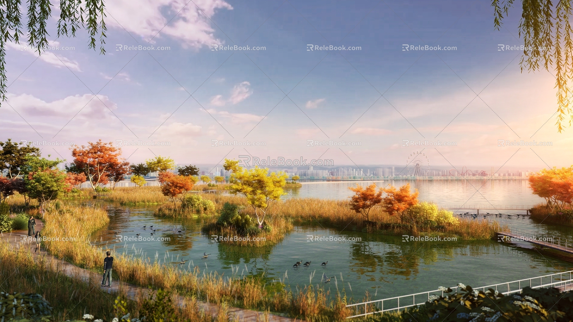 Modern Lake View 3d model