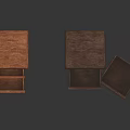 Wooden Chest of Drawers with Multiple Drawers and Separate Small Drawer Box