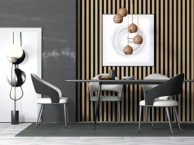 Modern Dining Table and Chair Combination Dining Table and Chair model