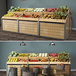 Industrial LOFT shelf fruit rack 3d model