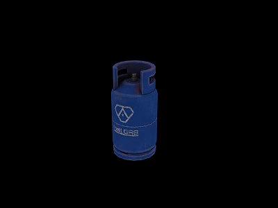 Blue CALOR GAS Steel Cylinder With Secure Valve And Portable Design 3d model