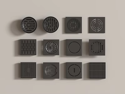 floor drain modern floor drain stainless steel floor drain 3d model