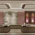 Luxury Jewelry Store Interior With Glass Display Cases And Lighting