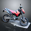Modern Red And Black Sporty Motorcycle Design With Sleek Body And Black Wheels