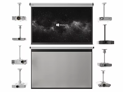 High Quality Projection Monitoring System With Multiple Projectors And Projection Screens 3d model