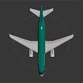 Airbus Passenger Aircraft With Green And White Livery Twin Engine Design