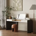 Middle Ancient Dressing Table Dressing Table Stool 3d model