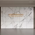 Modern Front Desk Background Wall Simple Background Wall Front Desk Reception Area Background Wall Company Front Desk Background Wall 3d model