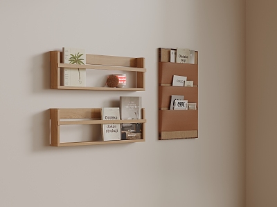 Wall Decoration Pendant Storage Rack Bookshelf model