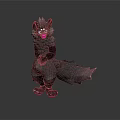 Gray Fluffy Animal with Blue Eyes Wearing Shorts Black Paws and Red Soles