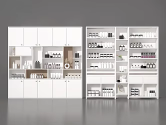 Modern Skin Care Product Cabinet Showcase Counter Skin Care Product Container Cosmetic Product Cabinet 3d model