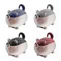 Plush Dog Shaped Ottoman Stools In Multiple Colors For Home Seating 3d model